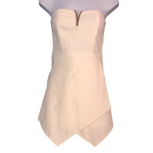 White strapless top Romper